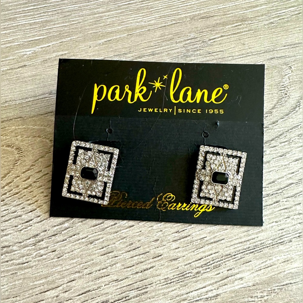 Parklane square crystal earrings.